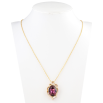 Кулон Xuping 18K с кристаллами Swarovski на цепочке Овальный кристалл Amethyst в фигурном обрамлении дл.46см фото №2