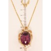 Кулон Xuping 18K с кристаллами Swarovski на цепочке Овальный кристалл Amethyst в фигурном обрамлении дл.46см фото №3