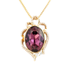 Кулон Xuping 18K с кристаллами Swarovski на цепочке Овальный кристалл Amethyst в фигурном обрамлении дл.46см фото №5
