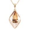 Кулон Xuping 18K з кр-ми Swarovski на ланцюжку Кристал Golden Shadow в ромбовому ограновуванні дл. 41-46,5см х 1мм фото №4