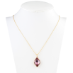Кулон Xuping 18K з кр-ми Swarovski на ланцюжку Кристал Amethyst в ромбовому ограновуванні дл. 40-45,5см х 1мм фото №2
