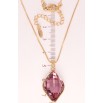 Кулон Xuping 18K з кр-ми Swarovski на ланцюжку Кристал Amethyst в ромбовому ограновуванні дл. 40-45,5см х 1мм фото №4