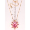 Кулон Xuping 18K з кр-ми Swarovski на ланцюжку Кристал Rose з промінчиками довжина 41.5-46.5см х 1мм фото №3