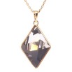 Кулон Xuping 18K с кр-ми Swarovski на цепочке Кристальный ромб Graphite длина 39,5-44,5см х 1мм фото №3