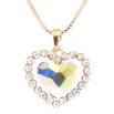 Кулон Xuping 18K з кр-ми Swarovski на ланцюжку Серце Aurore Boreale в обрамленні дрібних кр-лів дл. 40-45см фото №3
