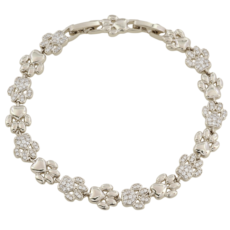 Браслет Xuping Родій Лапки з цирконієм довжина з дод. замком 17,19см х 8мм фото №7