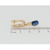 Серьги Xuping Позолота 18K английский замок Подвески с синими фианитами фото №2
