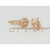 Сережки Xuping Позолота 18K англійський замок Квітковий візерунок з цирконієм фото №2
