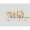 Сережки Xuping Позолота 18K англійський замок Замочки з візерунком цирконієм фото №2