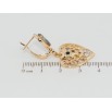 Серьги Xuping Позолота 18K английский замок Подвески декоративные сердечки с фианитами хамелеон фото №2