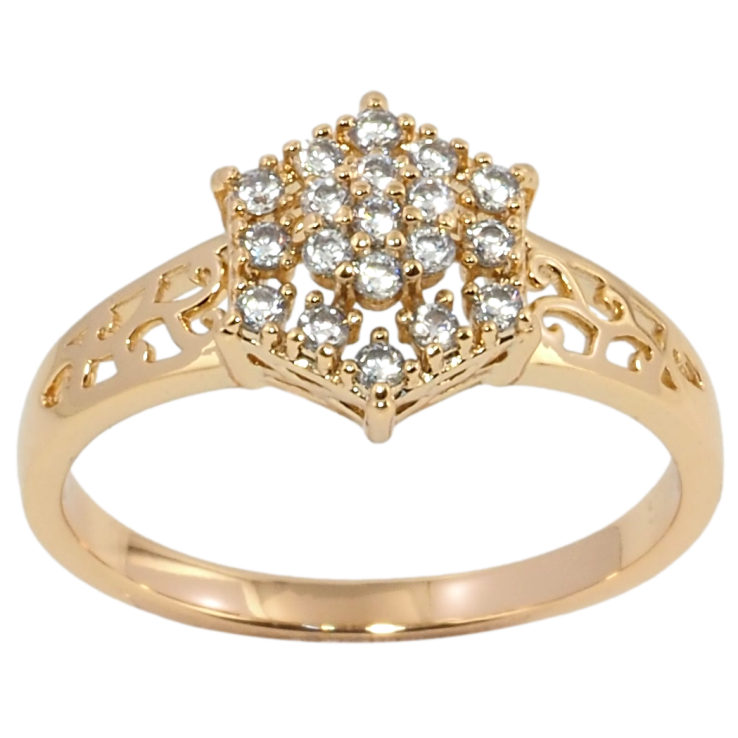 Кольцо Xuping Позолота 18K Инкрустация цирконием фото №15