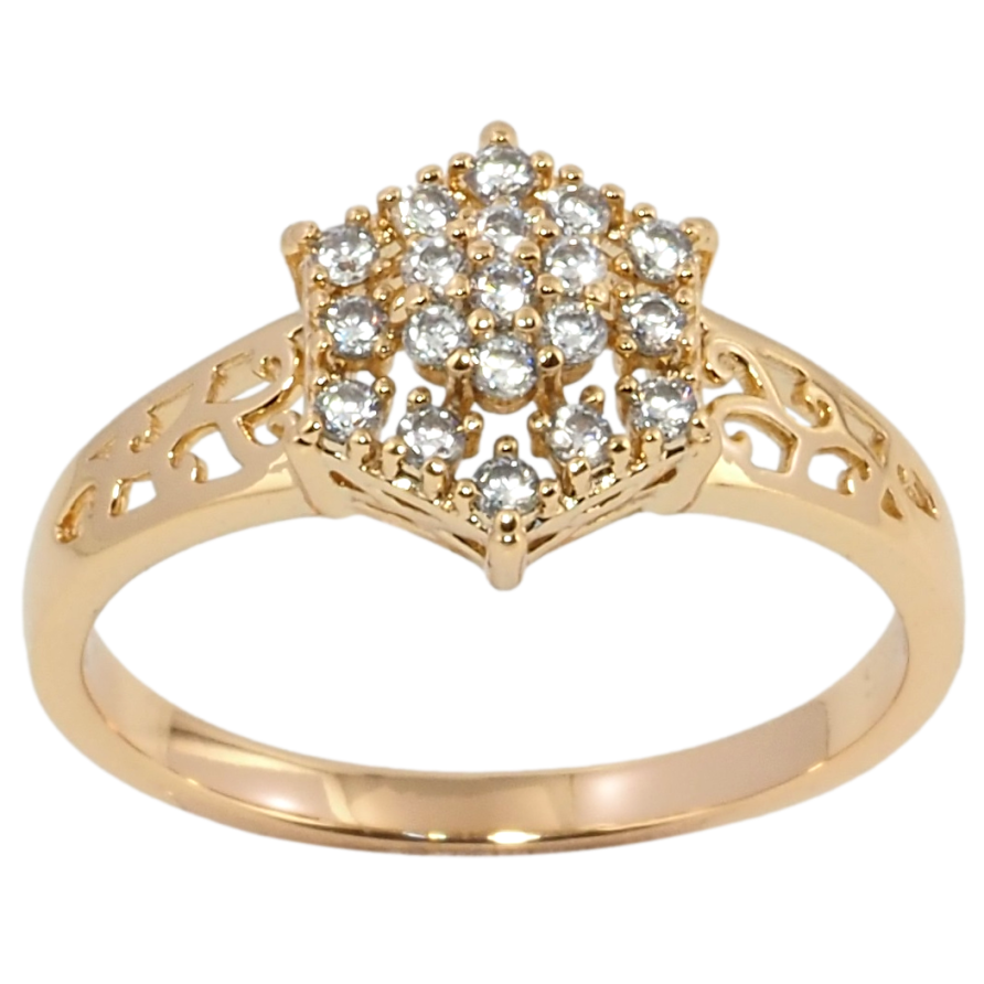 Кольцо Xuping Позолота 18K Инкрустация цирконием фото №1