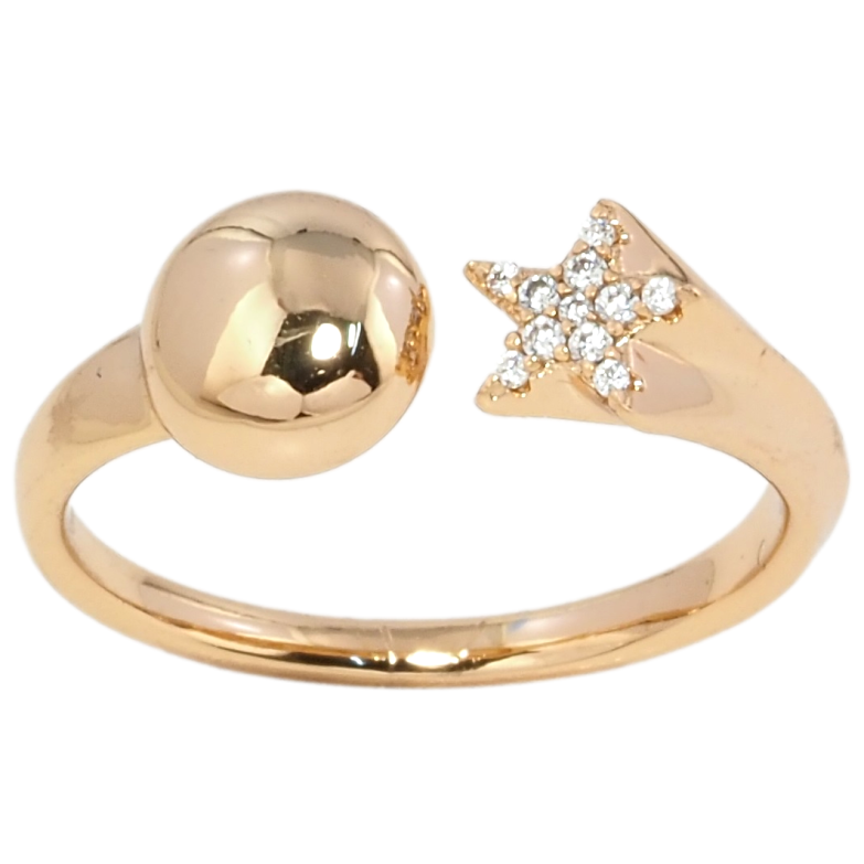 Кольцо Xuping Позолота 18K Звездочка с кругом фото №1