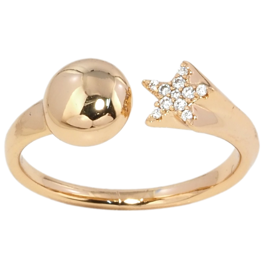 Кольцо Xuping Позолота 18K Звездочка с кругом фото №1