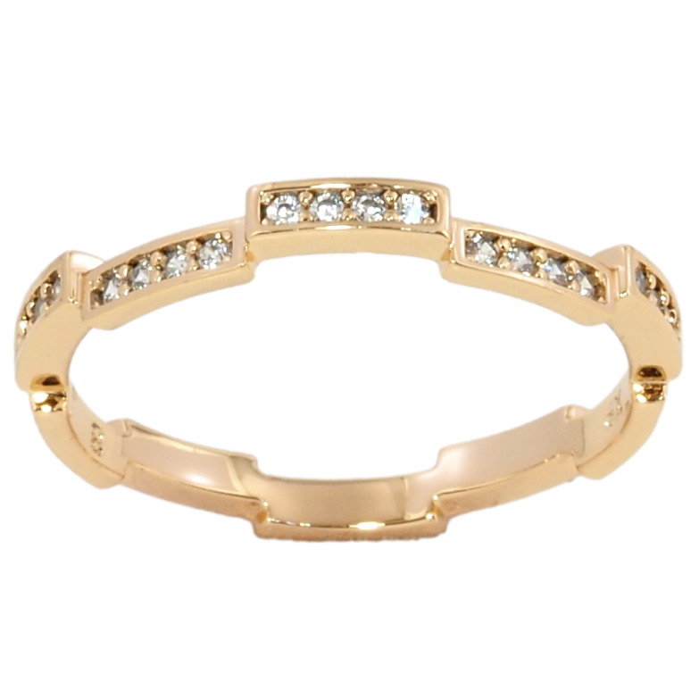 Кольцо Xuping Позолота 18K Дорожки циркония фото №1