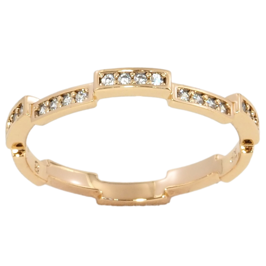 Кольцо Xuping Позолота 18K Дорожки циркония фото №1