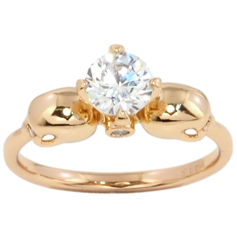 Кольцо Xuping Позолота 18K Черепа с фианитом фото №1