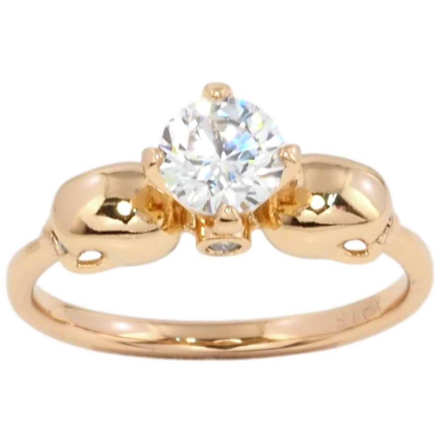 Кольцо Xuping Позолота 18K Черепа с фианитом фото №1