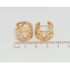 Серьги Xuping Позолота 18K колечки Узор с вставками циркония фото №2