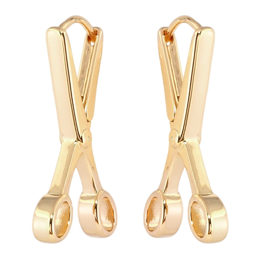 Сережки Xuping Позолота 18K колечки Ножиці ширина 3мм фото №1