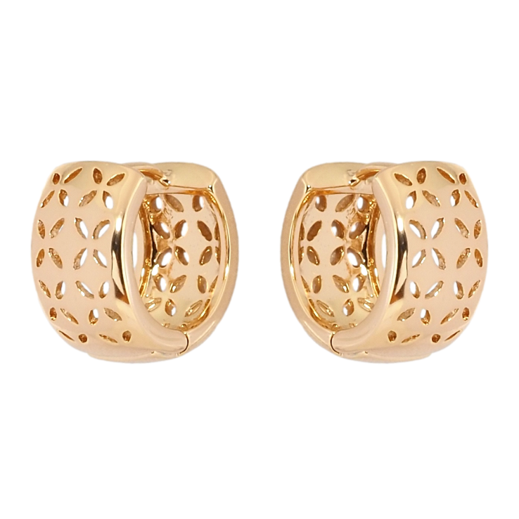 Сережки Xuping Позолота 18K колечки Декоративний різьблений візерунок фото №8 Сережки Xuping Позолота 18K колечки Декоративний різьблений візерунок фото №8