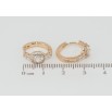 Серьги Xuping Позолота 18K колечки Инкрустация цирконием фото №2