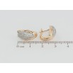 Серьги Xuping Позолота 18K + Родий английский замок Инкрустация цирконием фото №2