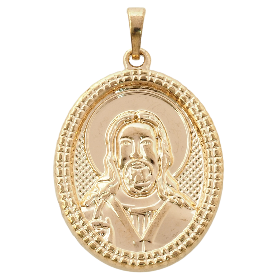 Кулон Xuping Позолота 18K Овальна Ладанка Ісус Христос для ланцюжка до 5мм фото №1 Кулон Xuping Позолота 18K Овальна Ладанка Ісус Христос для ланцюжка до 5мм фото №1