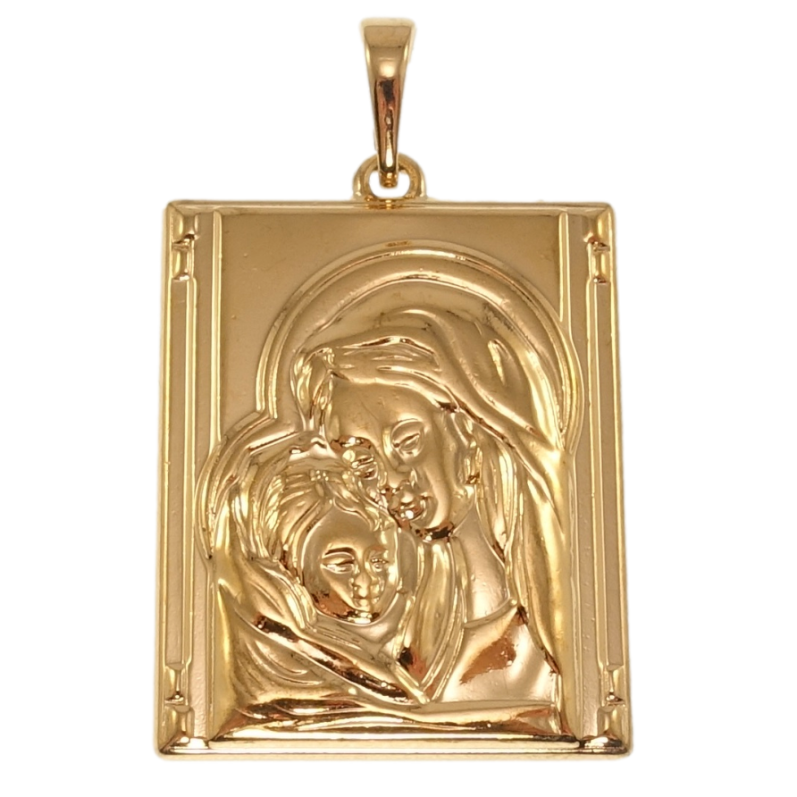 Кулон Xuping Позолота 18K Ладанка Богородиця для ланцюжка до 5мм фото №1 Кулон Xuping Позолота 18K Ладанка Богородиця для ланцюжка до 5мм фото №1