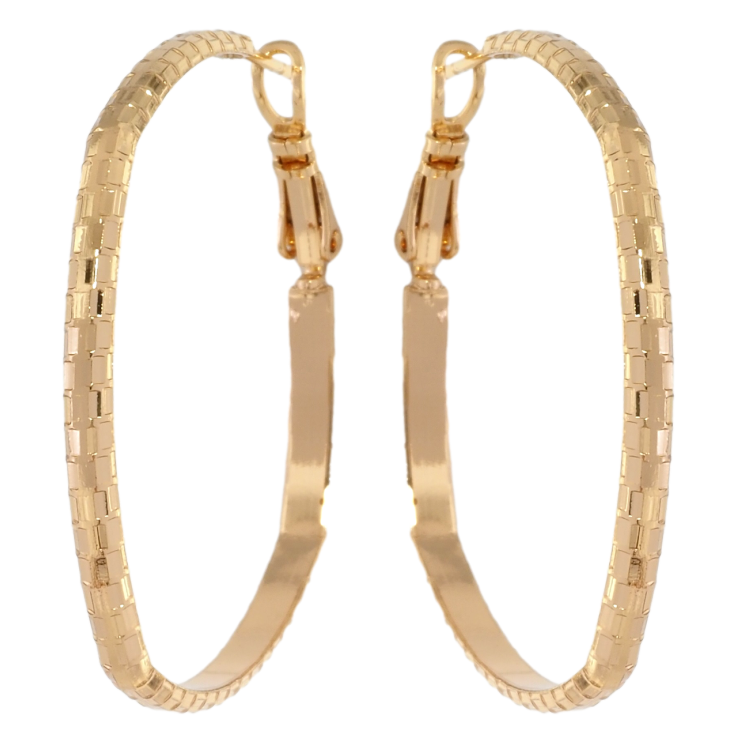 Сережки Xuping Позолота 18K італійський замок Квадратні з візерунком фото №5