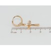 Сережки Xuping Позолота 18K підвіски на колечках Хрестики з цирконієм фото №2
