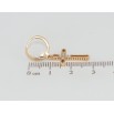 Сережки Xuping Позолота 18K підвіски на колечках Хрестики з цирконієм фото №2