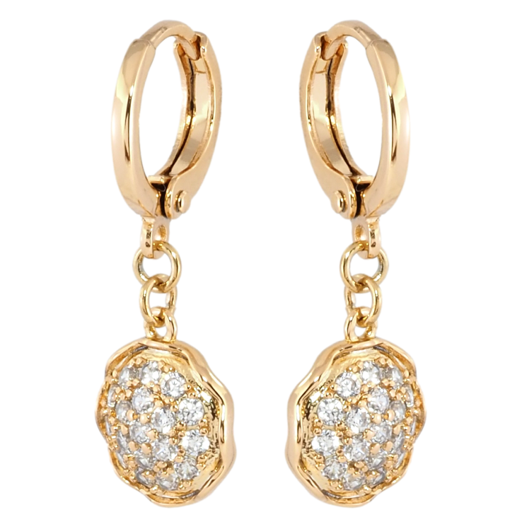 Сережки Xuping Позолота 18K підвіски на колечках Декоративні підвіски з цирконієм фото №8