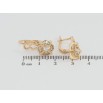Серьги Xuping Позолота 18K английский замок Цветочный узор с цирконием фото №2