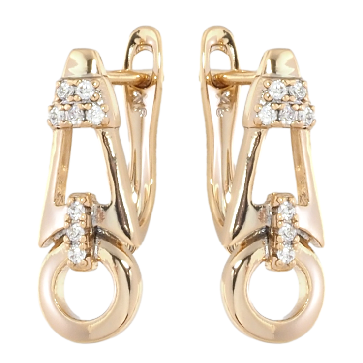 Серьги Xuping Позолота 18K английский замок Декоративный узор с цирконием фото №21