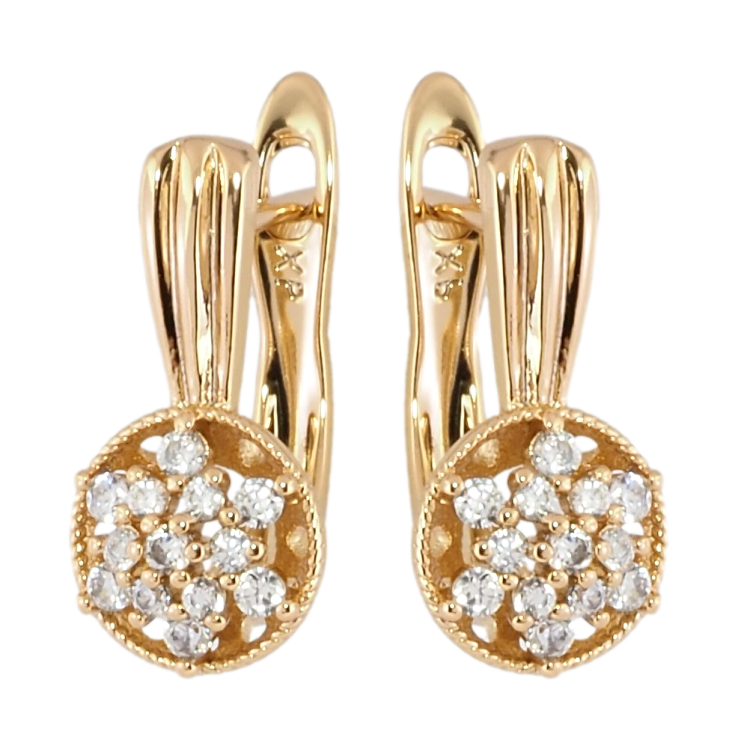 Серьги Xuping Позолота 18K английский замок Звездочки с цирконием фото №19