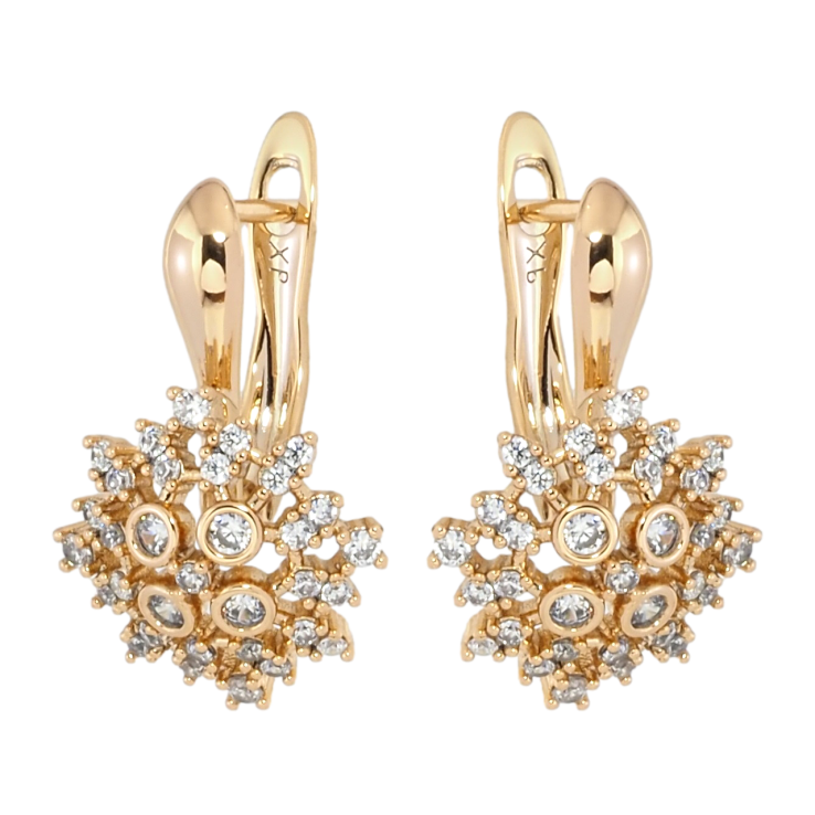 Серьги Xuping Позолота 18K английский замок Инкрустация цирконием фото №19