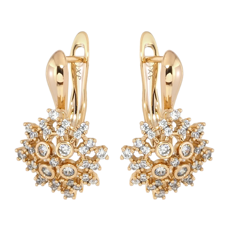 Серьги Xuping Позолота 18K английский замок Инкрустация цирконием фото №18