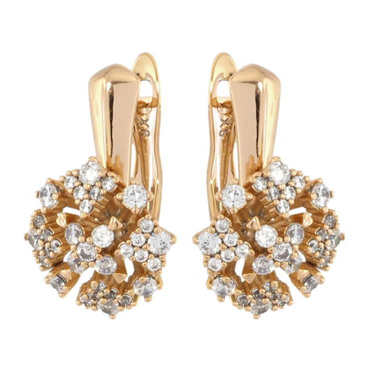 Серьги Xuping Позолота 18K английский замок Инкрустация цирконием фото №17