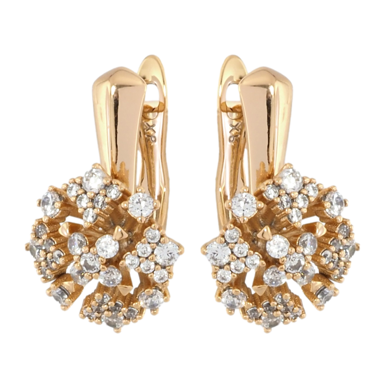 Серьги Xuping Позолота 18K английский замок Инкрустация цирконием фото №6