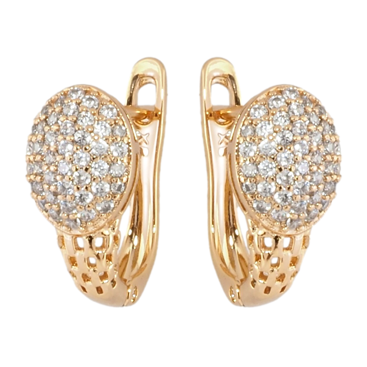 Серьги Xuping Позолота 18K английский замок Инкрустация цирконием фото №20
