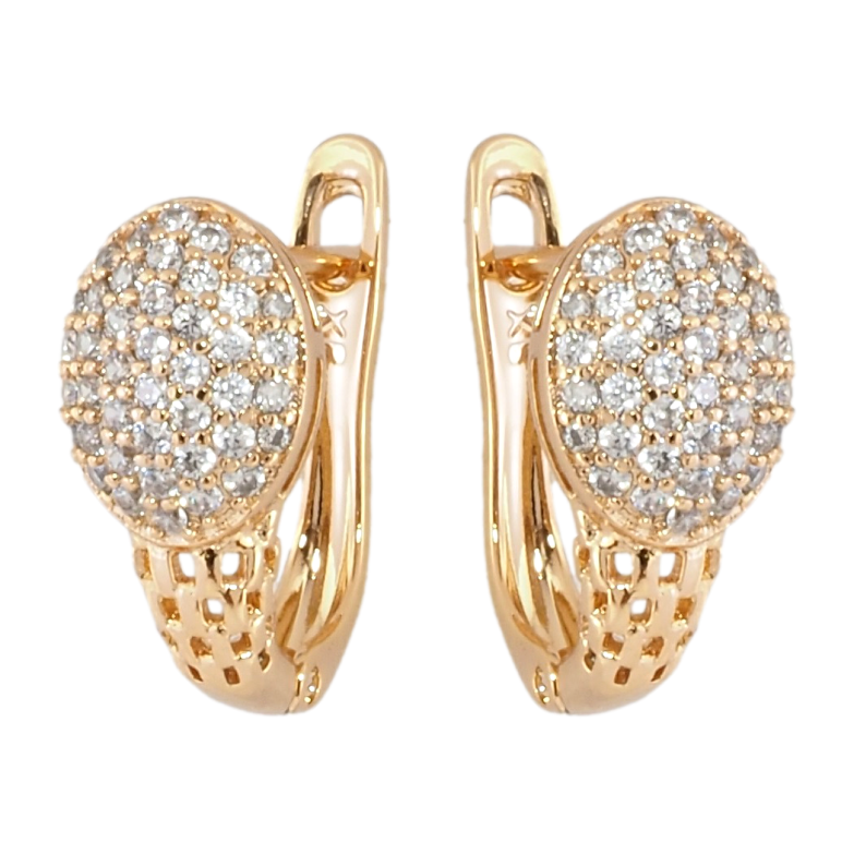 Серьги Xuping Позолота 18K английский замок Инкрустация цирконием фото №17