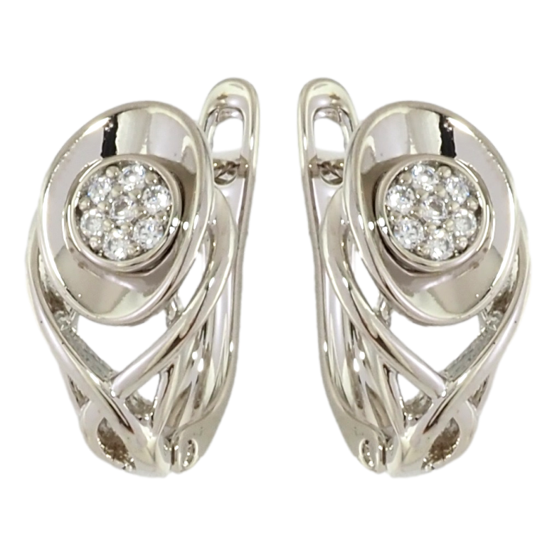 Сережки Xuping Родій англійський замок Декоративний візерунок з цирконієм фото №13