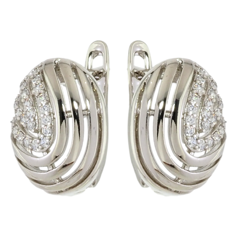 Сережки Xuping Родій англійський замок Декоративний візерунок з цирконієм фото №5