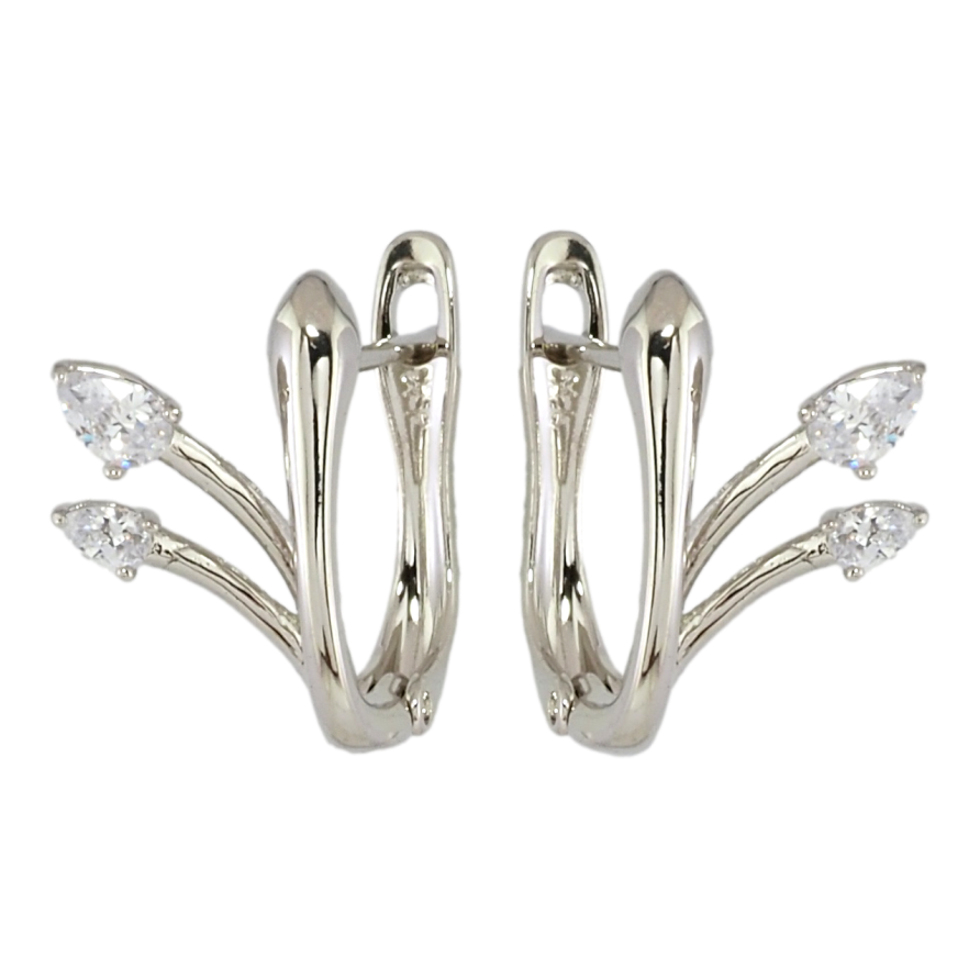 Сережки Xuping Родій англійський замок Феєрія фото №1