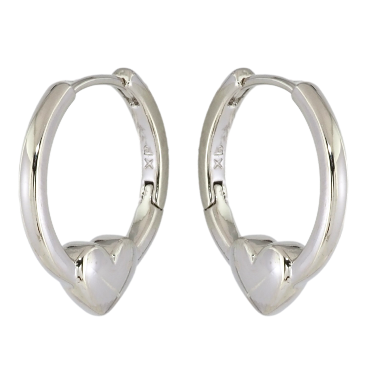 Серьги Xuping Родий колечки Сердечки фото №14