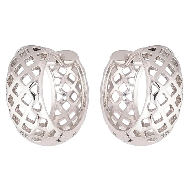 Серьги Xuping Родий колечки Резной узор фото №16