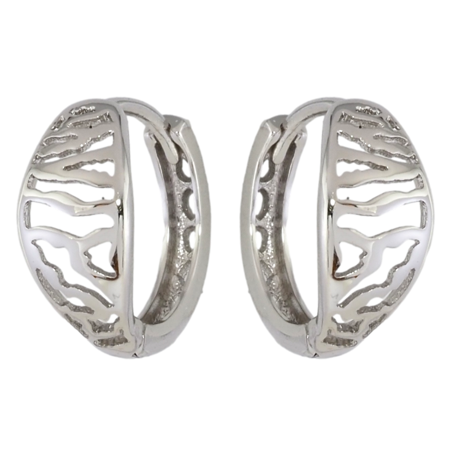 Серьги Xuping Родий колечки Резной узор фото №1
