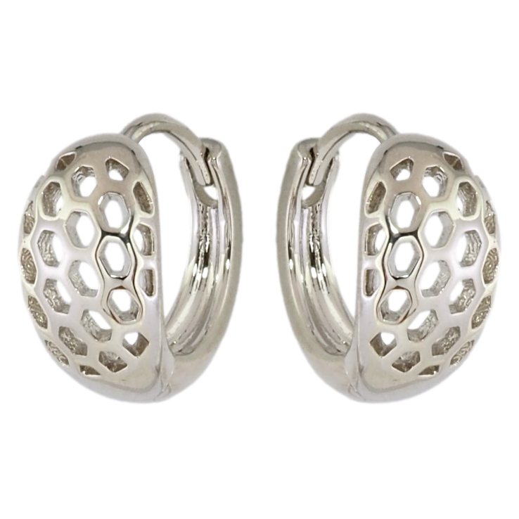 Серьги Xuping Родий колечки Резной узор фото №18