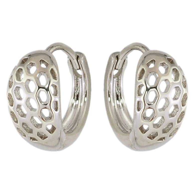 Серьги Xuping Родий колечки Резной узор фото №1